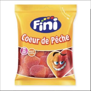 Sachet individuel de bonbons coeur pêche – 90g