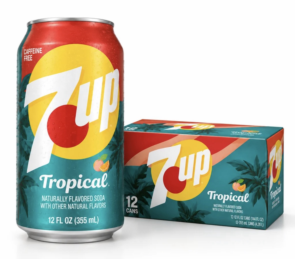 7up Tropical Flavored Soda 355ml - 7up Soda Saveur Tropicale