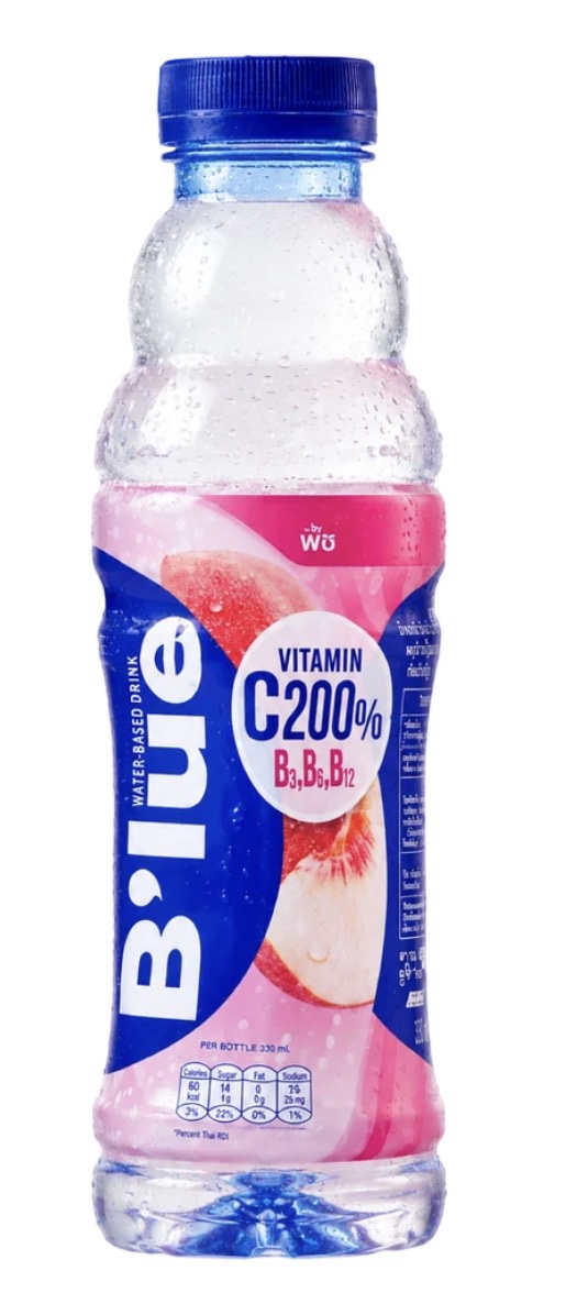 B’lue Pêche 500ml - Boisson Thaïlande Aromatisée À La Pêche