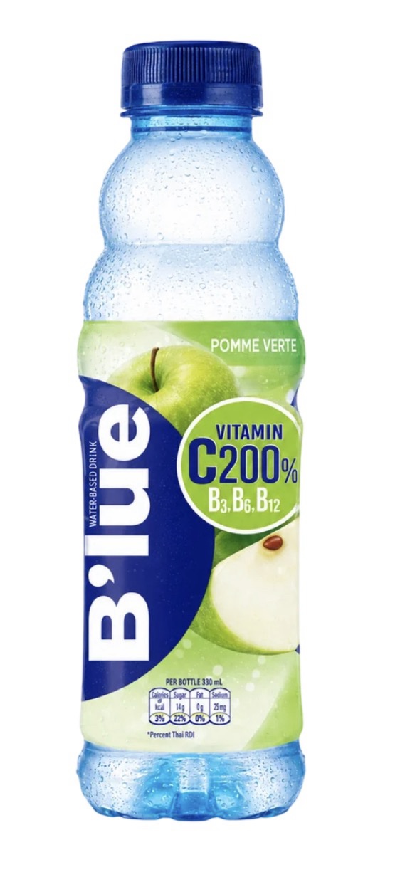 B’lue Pomme 500ml - Boisson Thaïlande Aromatisée À La Pomme