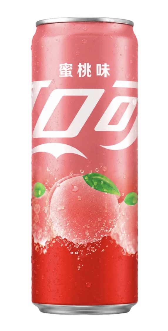 Coca-Cola Pêche Blanche – Boisson Gazeuse Chinoise – 33 cl