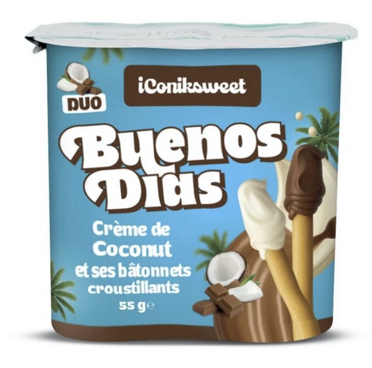 IConiksweet - Buenos Dias - Crème De Coconut Et Ses Bâtonnets Croustillants 55g