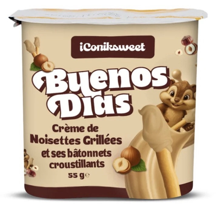 IConiksweet - Buenos Dias - Crème De Noisettes Grillés Et Des Bâtonnets Croustillants 55g
