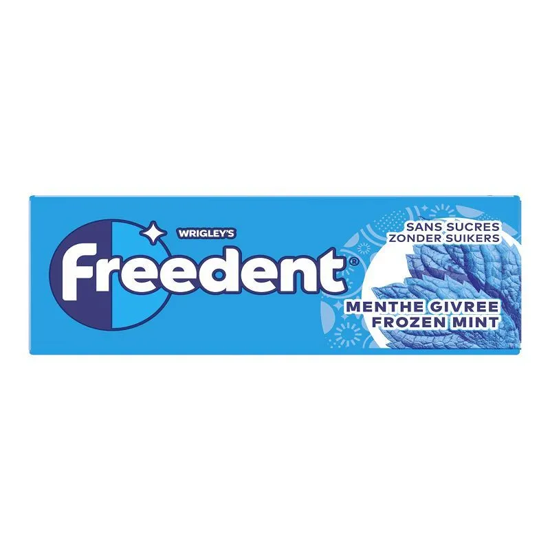 Freedent menthe givrée sans sucré