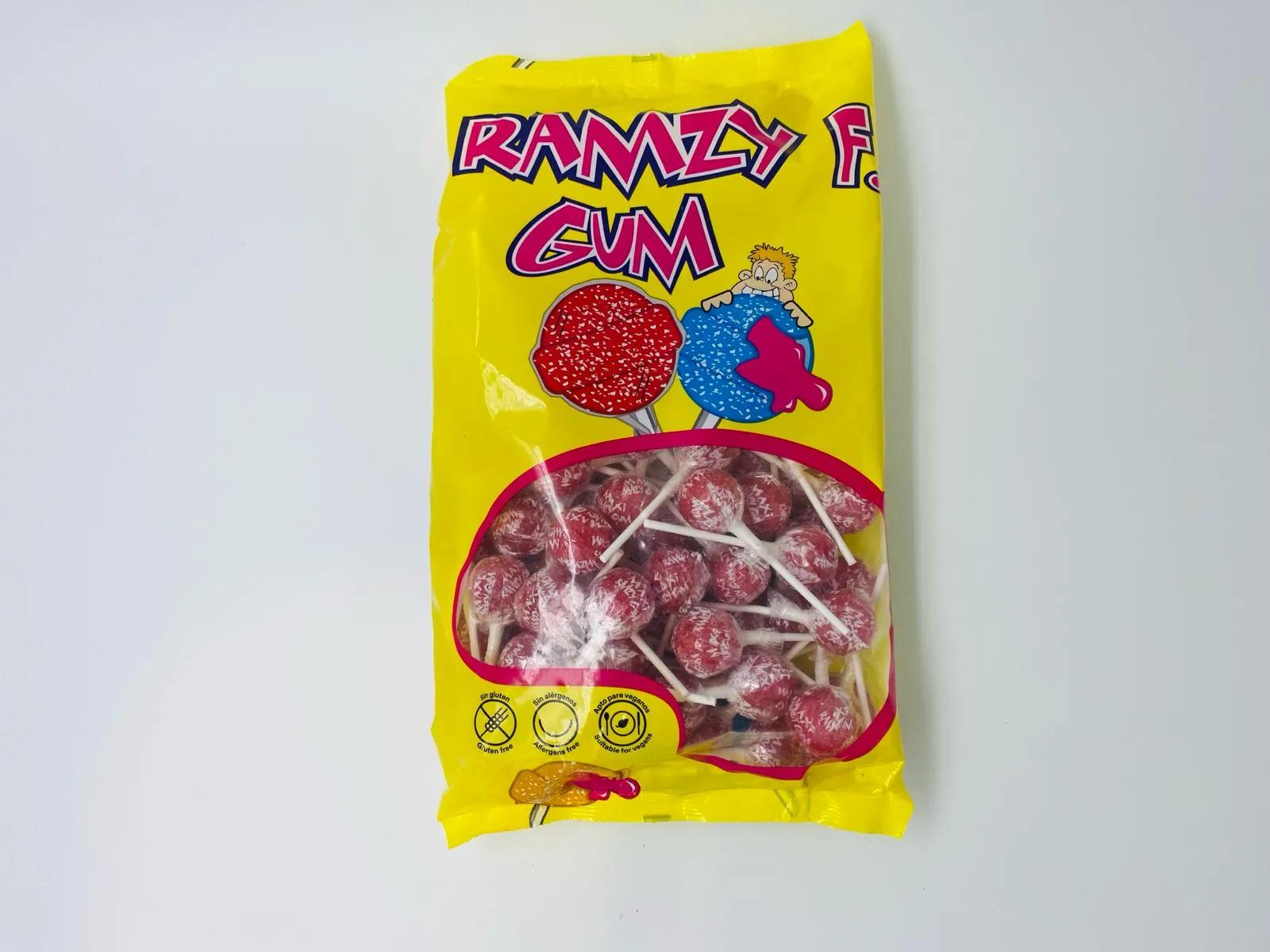 Maxi sucette fraise gum (lot de 10)