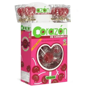 Mini sucette coeur cerise (lot de 10)