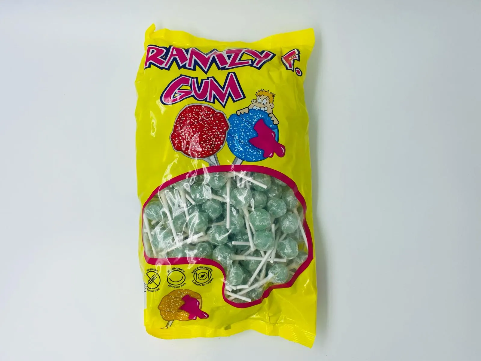 Mini sucette ramzy pomme gum (lot de 10)