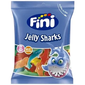 Sachet individuel de bonbons requins assortis lisses – 90g