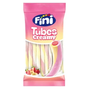 Sachet individuel de bonbons Tubes Creamy Fraise Banane – 90g